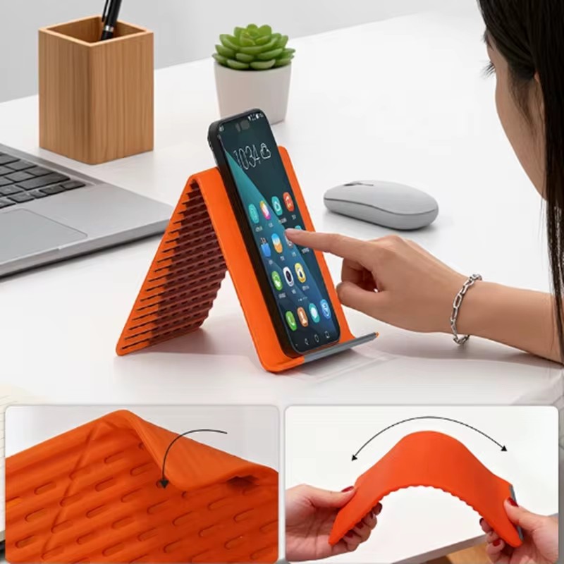 Tablet Phone Accessories - Flexible Foldable Silicone Phone Holder Portable