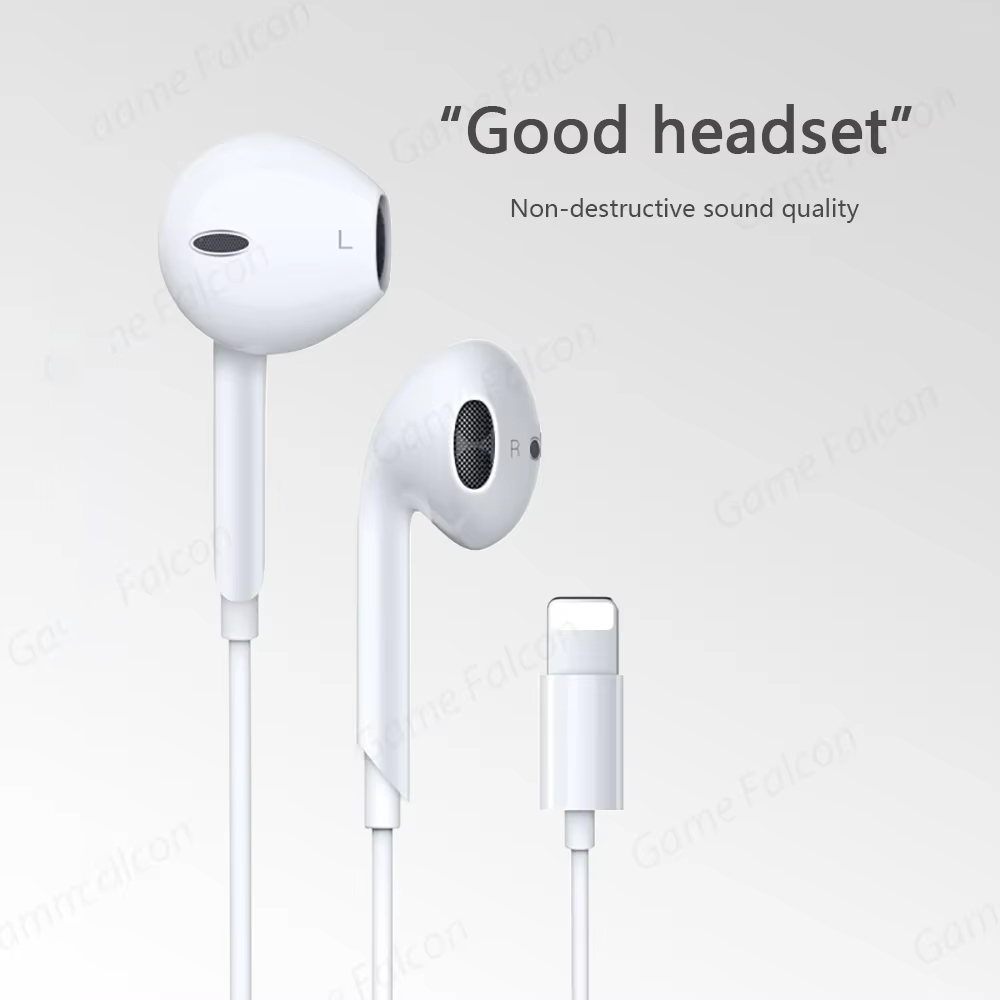 Wired Earphone Lightning - For iPhone 15 14 13 Pro