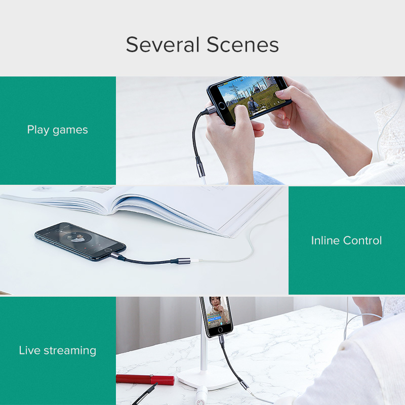 UGREEN Adapter for iPhones MFi - Wired Earphone Lightning 评论和价格