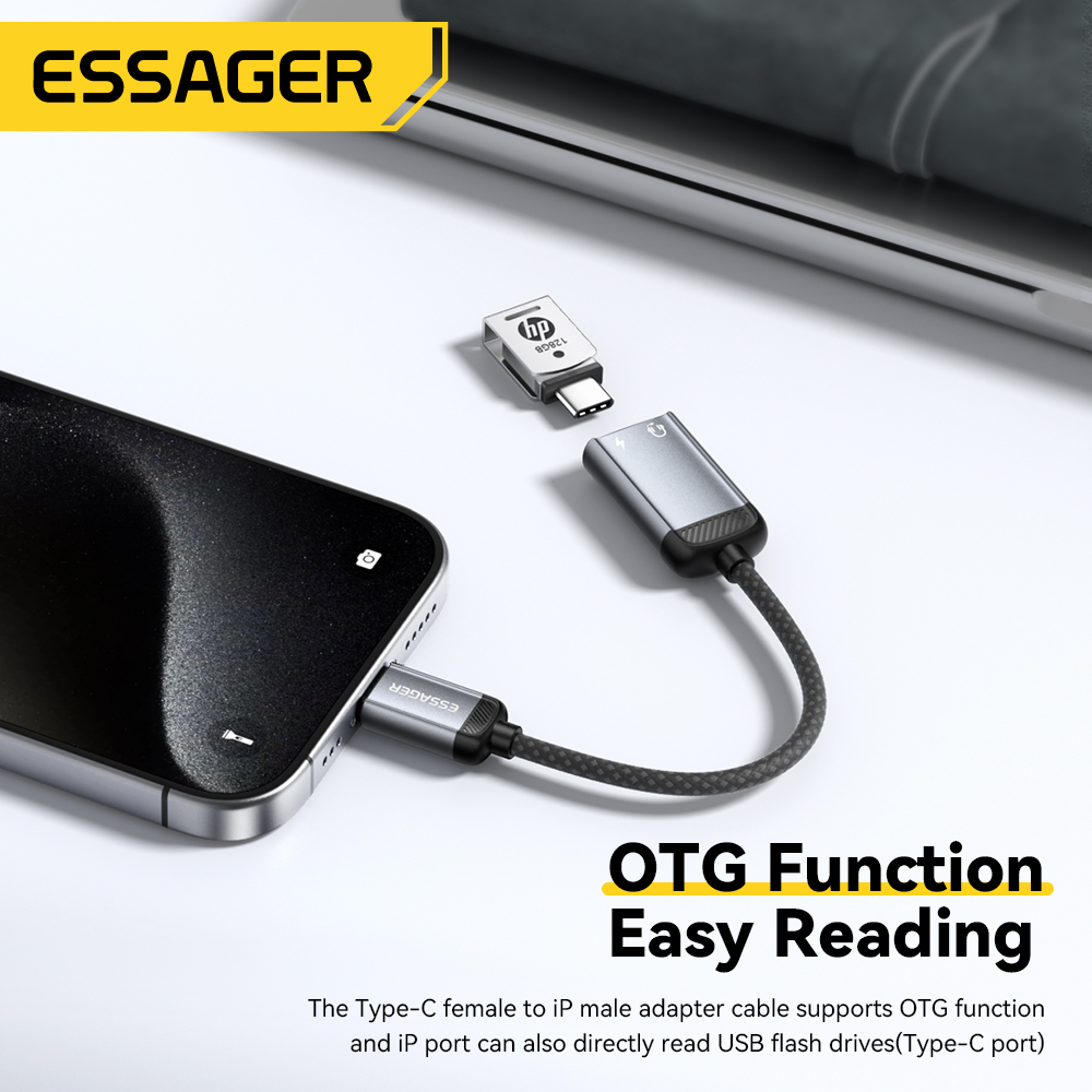 Essager Type-C Audio Adapter C - Wired Earphone Lightning 评论和价格