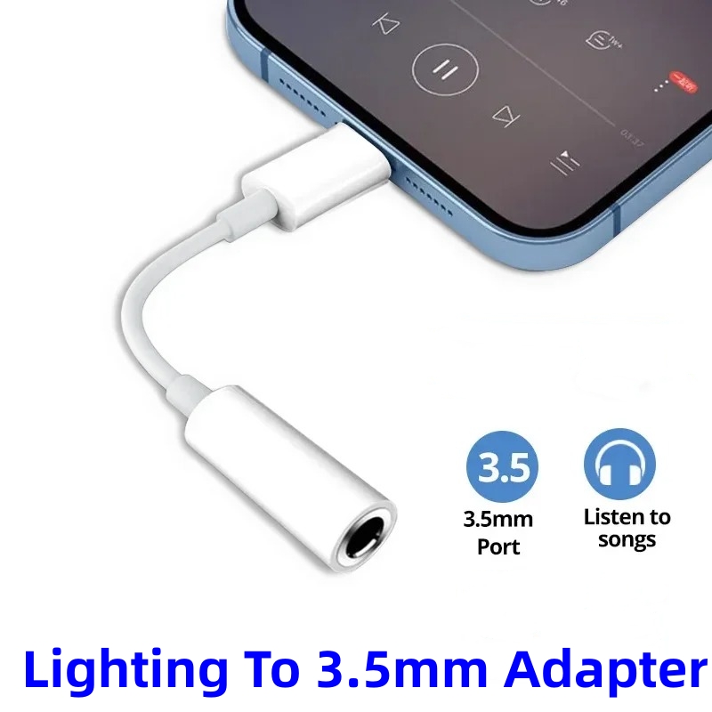 Lighting To 3.5mm Headphone Ad - Wired Earphone Lightning 评论和价格