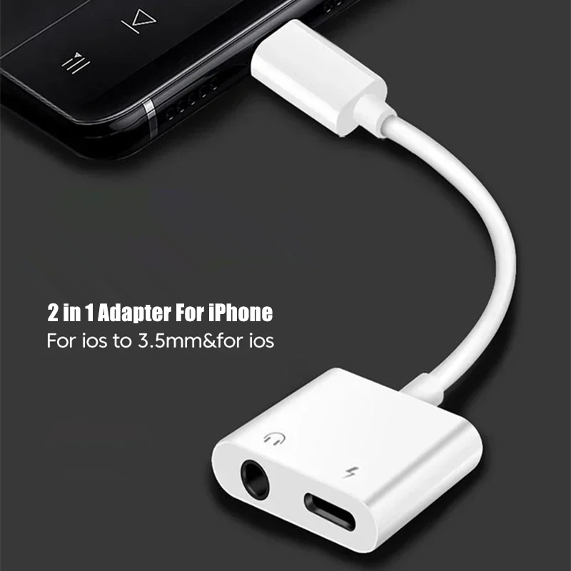2 in 1 iOS to 3.5mm Jack Audio - Wired Earphone Lightning 评论和价格